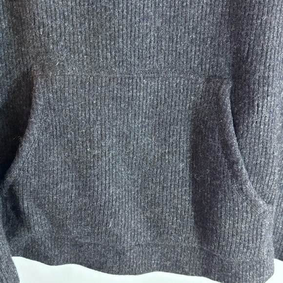 BANANA REPUBLIC Sz L Sweater Hooded Front Hoodie Style Pocket 100% Lambswool - Picture 2 of 5